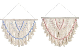 Wanddecoratie DKD Home Decor Katoen Rotan Boho (70 x 3 x 85 cm) (2 Stuks)