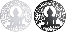 Wanddecoratie DKD Home Decor Metaal Boeddha Orientaals (2 Stuks)
