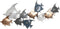 Wanddecoratie DKD Home Decor Metaal Multicolour Vissen (90 x 5 x 37 cm)