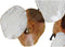 Wanddecoratie DKD Home Decor Metaal Terra cotta Wit Cirkels (91 x 5 x 50 cm) (2 Stuks)