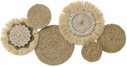 Wanddecoratie DKD Home Decor Natuurlijk Metaal Vezel (127,6 x 7 x 66,7 cm)
