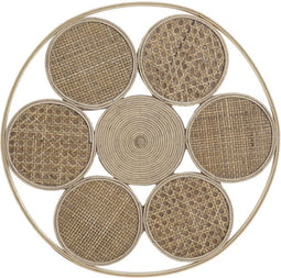 Wanddecoratie DKD Home Decor Rotan (45.5 x 2 x 45.5 cm)
