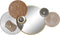 Wanddecoratie DKD Home Decor Spiegel Grijs Gouden Metaal Terra cotta Modern Cirkels (96,5 x 7 x 59 cm)