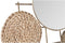 Wanddecoratie DKD Home Decor Spiegel Natuurlijk Metaal Bruin Koper Vezel (72 x 3,5 x 74 cm)
