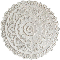 Wanddecoratie DKD Home Decor Wit Mandala Hout MDF (90 x 2 x 90 cm)