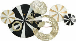 Wanddecoratie DKD Home Decor Zwart Gouden Metaal Modern (91 x 8,3 x 49,5 cm)