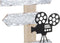 Wanddecoratie DKD Home Decor Zwart Grijs MDF Klassieke films (32 x 2 x 70 cm) (2 Stuks)