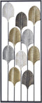 Wanddecoratie DKD Home Decor Zwart Metaal Multicolour Modern Blad van een plant (35 x 2 x 90 cm)