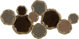 Wanddecoratie Geometrisch Bruin Gouden Ijzer 118,7 x 6,4 x 56,5 cm