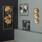 Wanddecoratie - Goude metalen Ginko blanderen - 50x100cm
