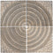 Wanddecoratie Home ESPRIT Gouden Modern 80 x 3,5 x 80 cm (4 Onderdelen)