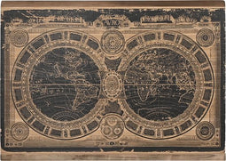 Wanddecoratie Home ESPRIT Zwart Natuurlijk Wereldkaart 149 x 2 x 105 cm