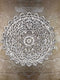 Wanddecoratie houten wandpaneel handgemaakt - mandala - light brown 90 cm