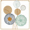 Wanddecoratie Multicolour Blommor Spiegel Metaal Kristal 45 x 45 x 2 cm (4 Stuks)