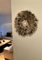 Wanddecoratie Veren Bruin Grijs ( L ) - Diam. 60 cm