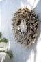 Wanddecoratie Veren Bruin Grijs ( L ) - Diam. 60 cm