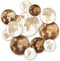 Wanddecoratie Wit Bruin Mangohout Wereldkaart 76 x 70 x 5 cm