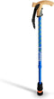 Wandelstok met kurken handvat - blauw