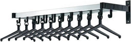 Wandgarderobe 100x31cm met 10 hangers en 9 haken