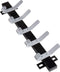Wandkapstok Basic 50 cm breed 5 jashaken Zwart