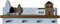 Wandkapstok DKD Home Decor 40 x 4 x 17 cm Hout Huizen Stads