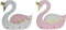 Wandkapstok DKD Home Decor 40 x 4 x 38,5 cm Hout Wit Licht Roze Zwaan (2 Stuks)