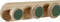 Wandkapstok DKD Home Decor 48 x 6 x 7,5 cm Tropisch Hout MDF (2 Stuks)