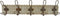 Wandkapstok DKD Home Decor Koloniaal Ijzer Mangohout 61 x 10 x 21 cm Decapé