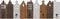 Wandkapstok DKD Home Decor Wit Bruin Metaal Paulownia hout Huizen (91 x 9.5 x 29.5 cm)
