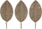 Wandkapstok Home ESPRIT Natuurlijk Jute Metaal 12 x 4 x 26 cm