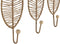 Wandkapstok Home ESPRIT Natuurlijk Jute Metaal 12 x 4 x 26 cm