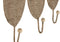 Wandkapstok Home ESPRIT Natuurlijk Jute Metaal 12 x 4 x 26 cm