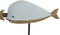 Wandkapstok Home ESPRIT Wit Hemelsblauw Metaal Paulownia hout Walvis 45 x 10 x 17,5 cm (2 Stuks)