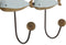 Wandkapstok Home ESPRIT Wit Hemelsblauw Metaal Paulownia hout Walvis 45 x 10 x 17,5 cm (2 Stuks)