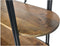 Wandkast 4 planken - 130x39x140 - Metaal/mangohout - zwart