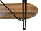 Wandkast 4 planken - 130x39x140 - Metaal/mangohout - zwart