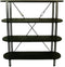 Wandkast 4 planken - 130x39x140 - Metaal/mangohout - zwart