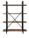 Wandkast boekenkast Stoer - industrieel design - 140 cm hoog