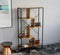 Wandkast boekenkast Stoer - open vakkenkast - industrieel - metaal hout - 147 cm hoog