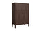Wandkast Donkerbruin Eikenhout - 90x46x130cm - Arun - Giga Living