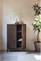Wandkast Donkerbruin Eikenhout - 90x46x130cm - Arun - Giga Living