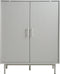 Wandkast Greige Metaal/MDF - 2-Deuren - 100x40x125cm - Palma - Giga Living