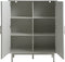 Wandkast Greige Metaal/MDF - 2-Deuren - 100x40x125cm - Palma - Giga Living