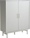 Wandkast Greige Metaal/MDF - 2-Deuren - 100x40x125cm - Palma - Giga Living