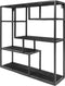 Wandkast Huub Zwart Mangohout - 73 x 73 x 21 cm