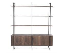 Wandkast James 4drs - bruin | Eleonora