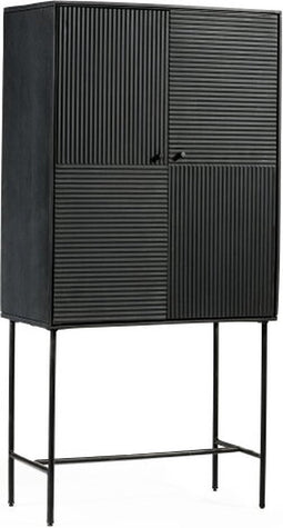 Wandkast Kingston 80 cm - Zwart | BY-OLAF