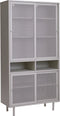 Wandkast Metaal Greige - Schuifdeuren - 2-Deuren - 90x40x180cm - Veep - Giga Living