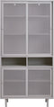 Wandkast Metaal Greige - Schuifdeuren - 2-Deuren - 90x40x180cm - Veep - Giga Living