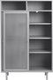 Wandkast Metaal Greige - Schuifdeuren - 90x40x140cm - Veep - Giga Living